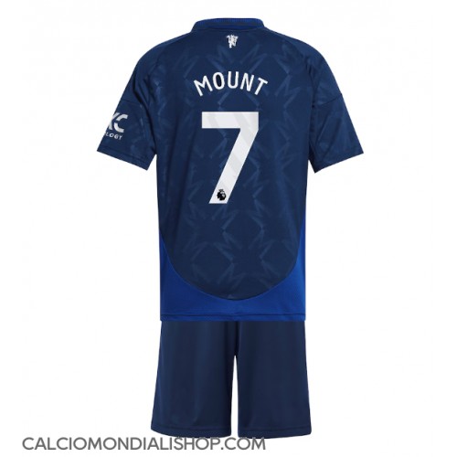 Maglie da calcio Manchester United Mason Mount #7 Seconda Maglia Bambino 2024-25 Manica Corta (+ Pantaloni corti)